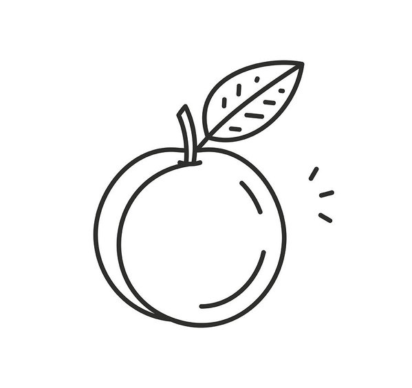 Peach Vector Icon Art Print 599x564 Peach Vector Icon Art Print