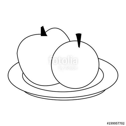 Peach And Orange Cartoon Fruits On Black And White Colors Vector 500x500 Peach And Orange Cartoon Fruits On Black And White Colors Vector