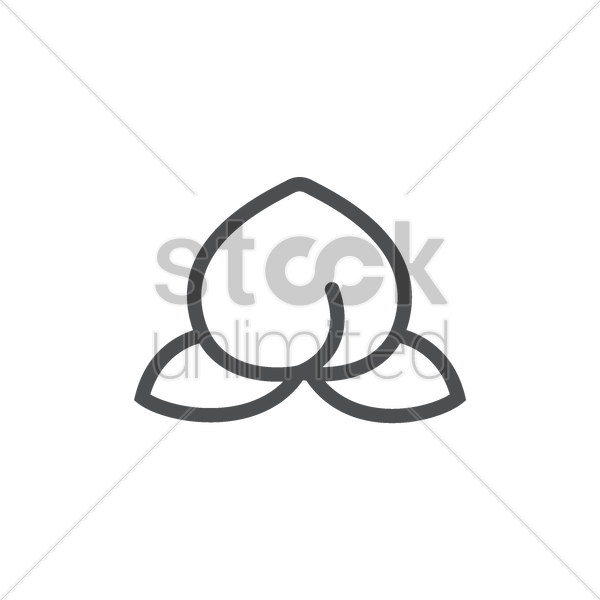 Chinese Peach Vector Image 600x600 Chinese Peach Vector Image