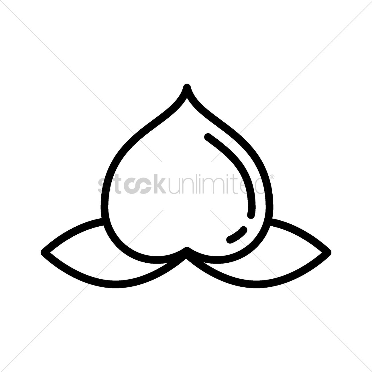 Chinese Peach Vector Image 1299x1300 Chinese Peach Vector Image