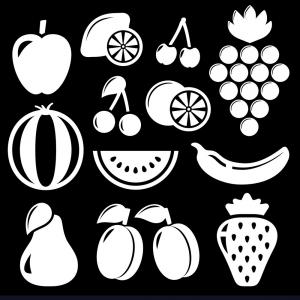 Fruit Silhouettes Apple Pear Peach Vector Clipart Soidergi 300x300 Fruit Silhouettes Apple Pear Peach Vector Clipart Soidergi