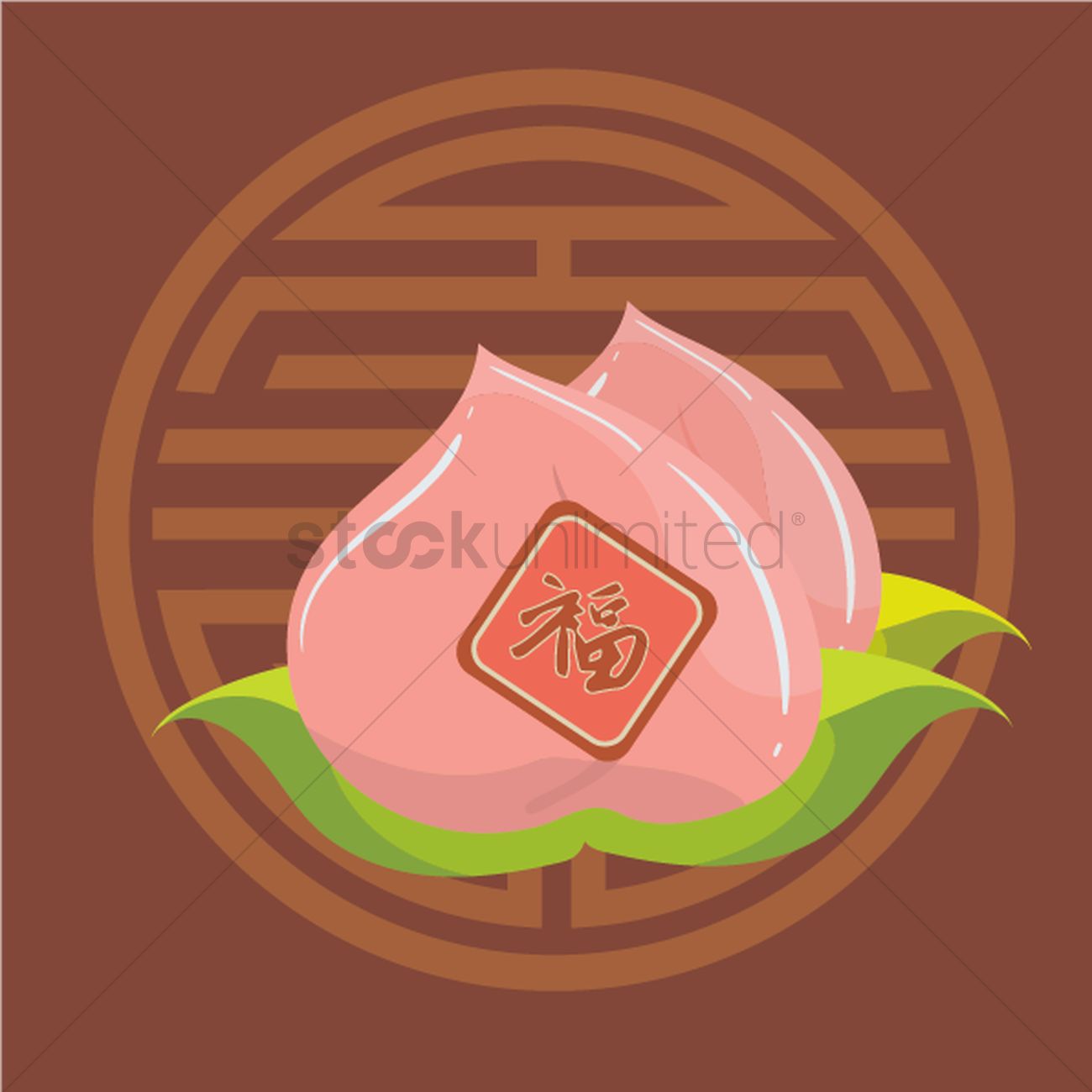 Free Chinese Peach Vector Image 1300x1300 Free Chinese Peach Vector Image