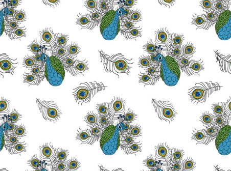 Colored Peacock Seamless Background Vector Free Vector 452x336 Colored Peacock Seamless Background Vector Free Vector