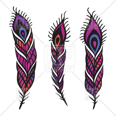 Pink And Purple Peacock Feathers Vector Image Of Objects Katyau 400x400 Pink And Purple Peacock Feathers Vector Image Of Objects Katyau