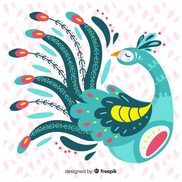 Hand Drawn Peacock Vector Free Download 626x626 Hand Drawn Peacock Vector Free Download