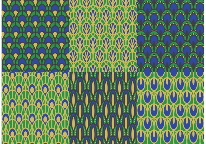 700x490 Peacock Pattern Vector Pack