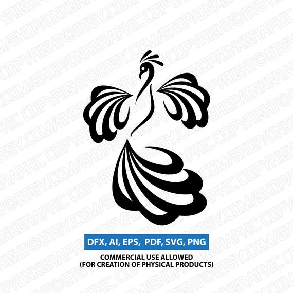 570x570 Peacock Silhouette Cameo Cricut Clipart Png Etsy