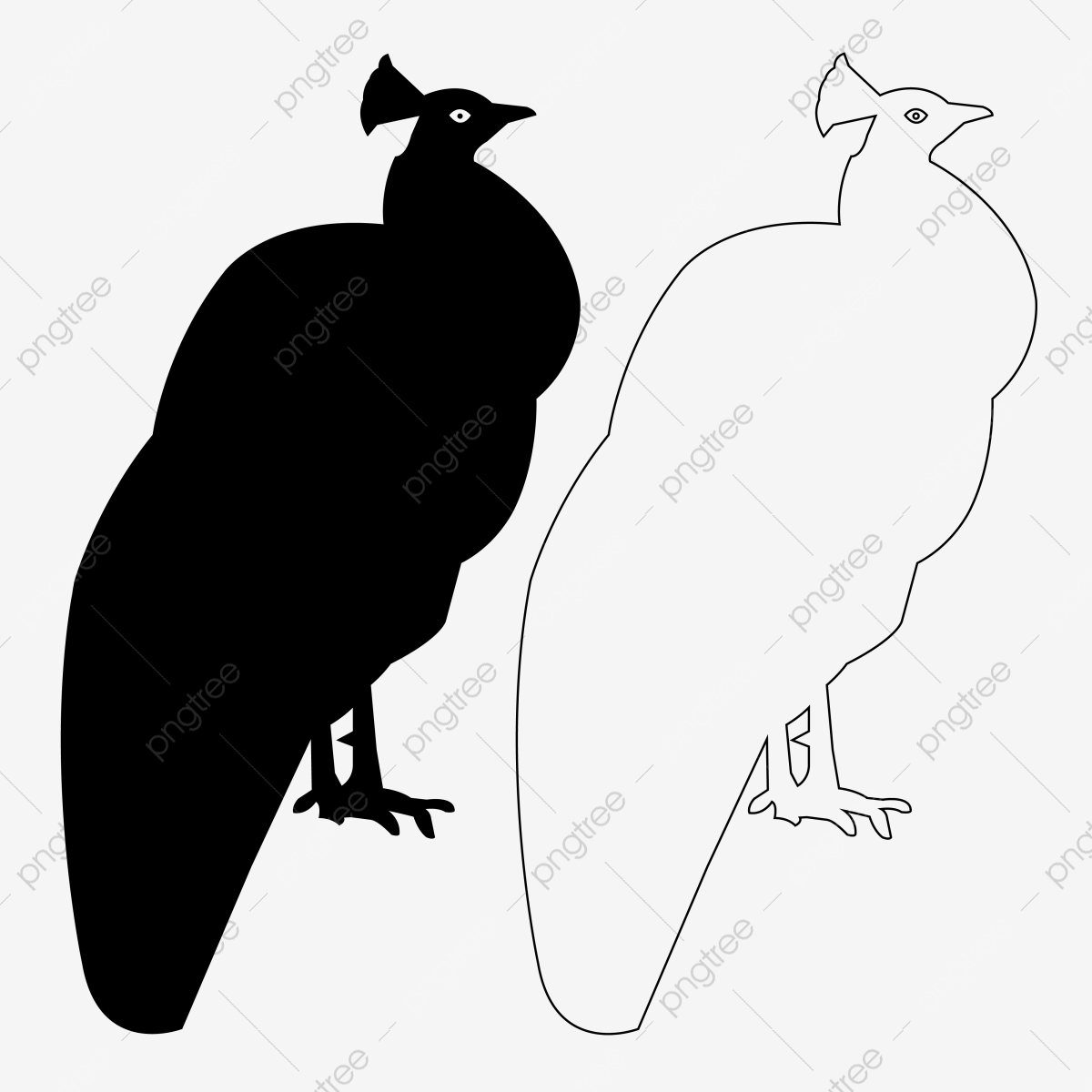 1200x1200 Peacock Silhouette Outline Vector Icon Set, Peacock
