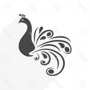 300x300 Royalty Free Stock Image Peacock Vector Illustration Color