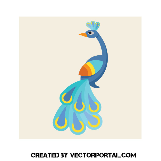 660x660 Peacock Vector Image