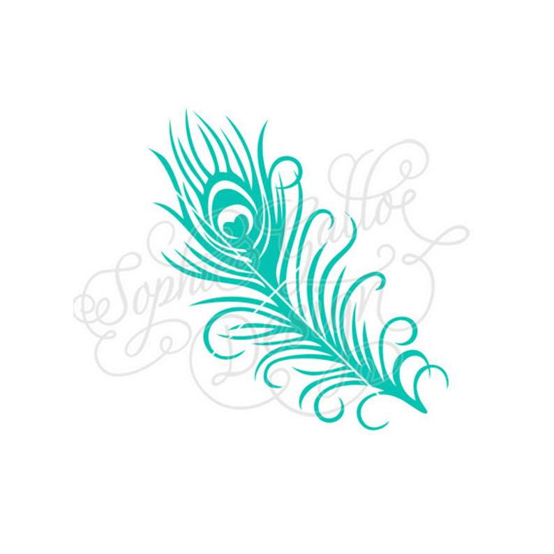 794x794 Small Peacock Feather Dxf Digital Download For Etsy