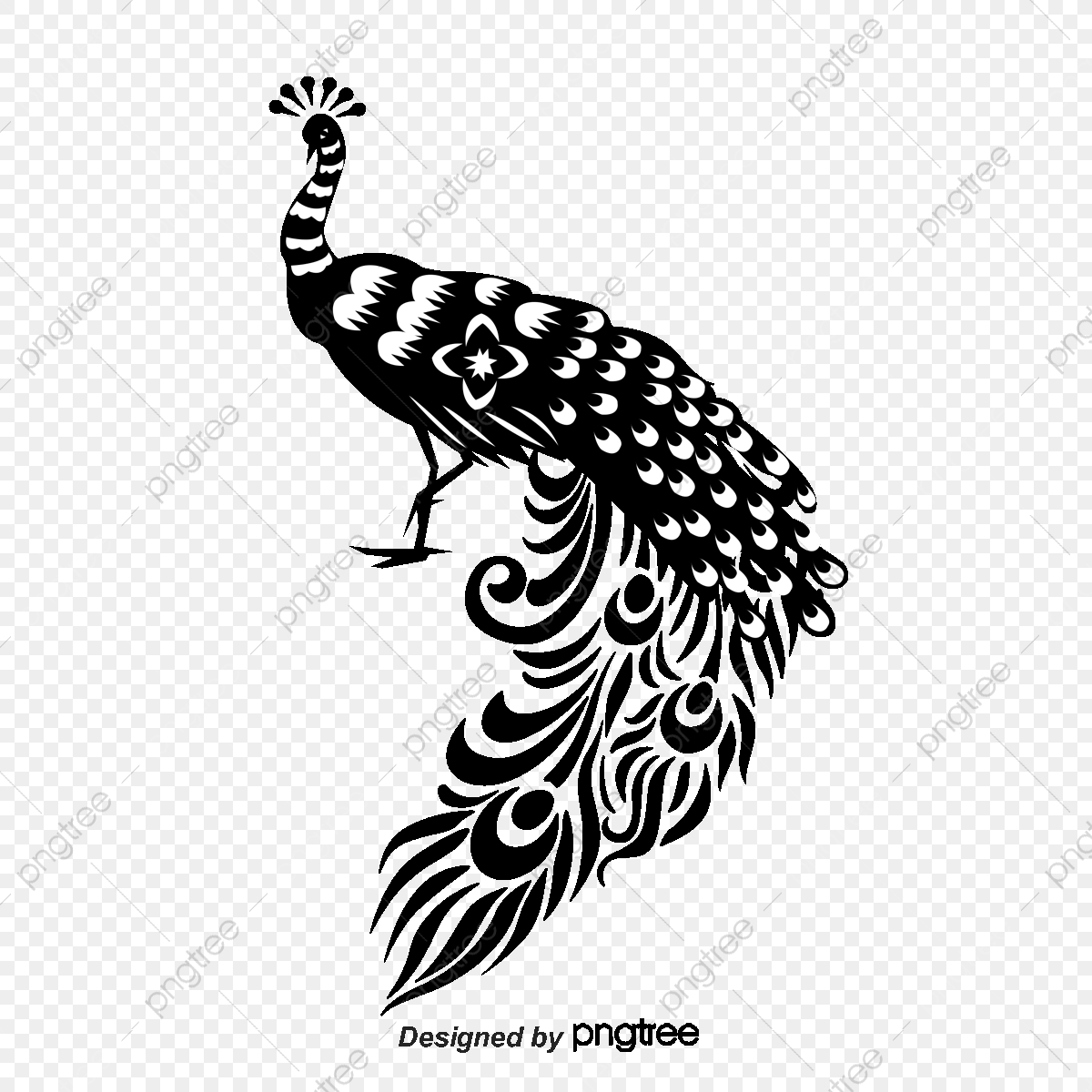 1200x1200 Vector Retro Peacock, Retro Vector, Peacock Vector, Vintage
