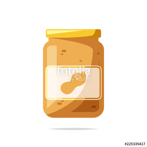 500x500 Peanut Butter Vector Isolated Illustration Stock Image
