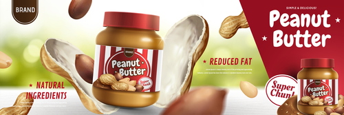 500x167 Peanut Butter Poster Template Vector Free Download