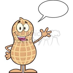 300x300 Royalty Free Rf Clipart Illustration Happy Peanut Cartoon