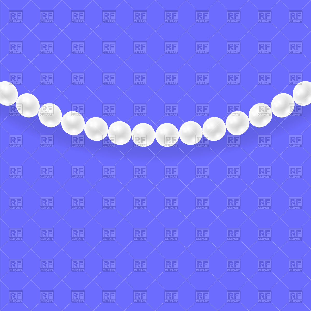 1200x1200 Natural White Pearl Necklace On Blue Background Vector Image