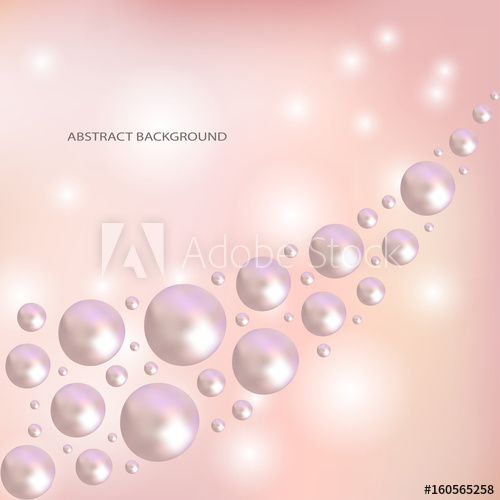 500x500 Abstract Luxury Soaring Pearl Beads Background Vector