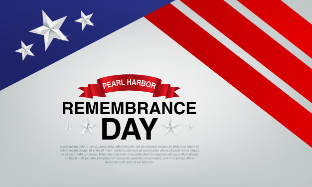 626x375 Background Pearl Harbor Remembrance With American Flags Vector