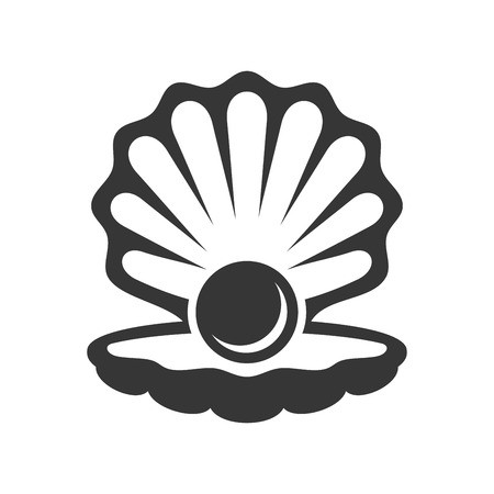 450x450 Black Pearl In Shell Icon Vector Royalty Free Vector Graphics