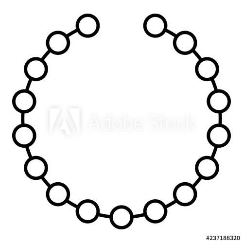 500x500 Pearl Necklace Icon Outline Pearl Necklace Vector Icon For Web