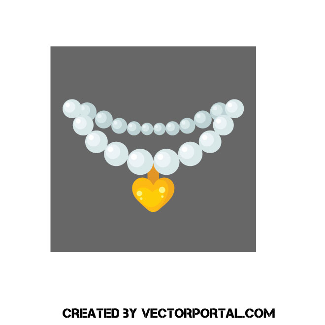 660x660 Pearl Necklace Vector Image