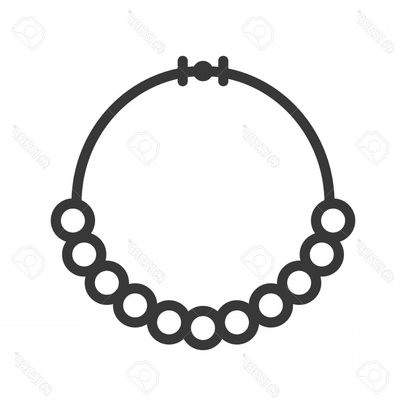 1560x1560 Photostock Vector Pearl Necklace Jewelry Vector Icon Glyph Style