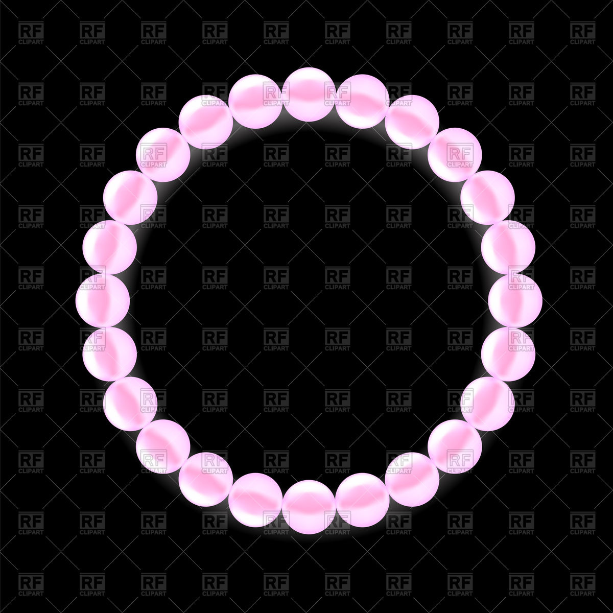 1200x1200 Pink Pearl Necklace Vector Image Of Objects