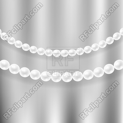 400x400 Natural White Pearl Necklace Vector Image Of Backgrounds, Textures