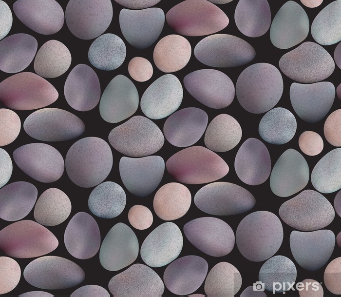 700x609 Sea River Pebbles, Vector Seamless Pattern Background Wall Mural