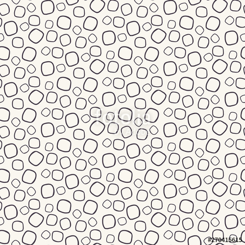 500x500 Seamless Vector Pattern Modern Hand Drawn Rounded Square Pebbles