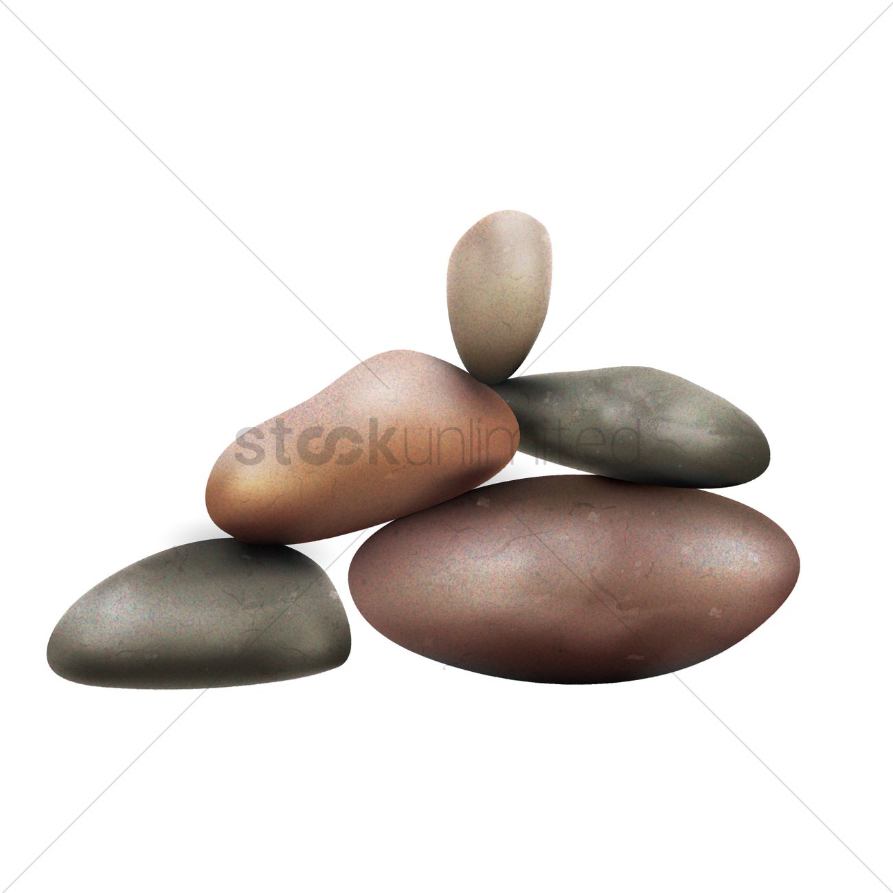 1300x1300 Smooth Pebbles Vector Image