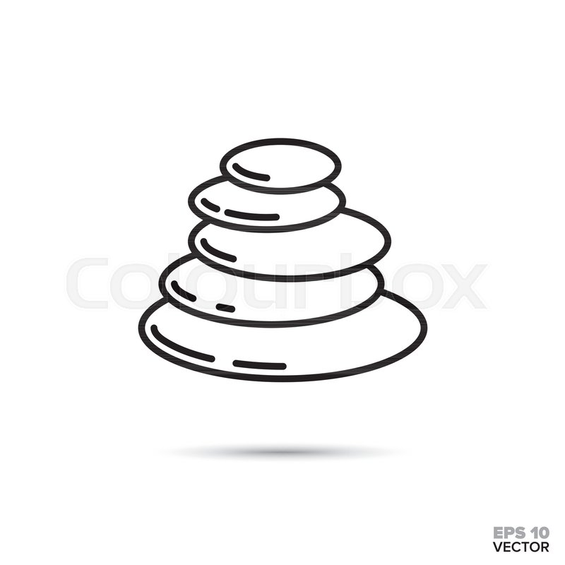 800x800 Stack Of Pebbles Vector Line Icon Stock Vector Colourbox