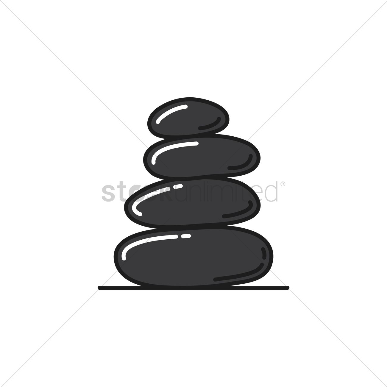 1300x1300 Stacked Pebbles Vector Image