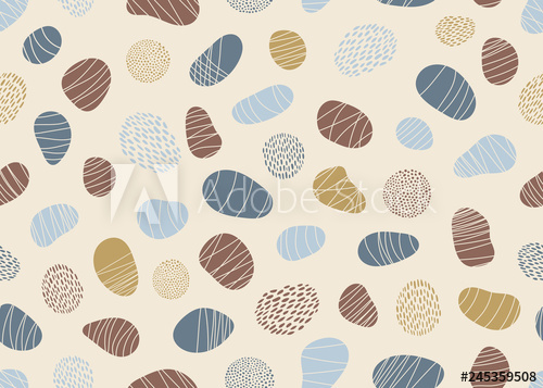 500x357 Abstract Stones And Pebbles Vector Seamless Pattern