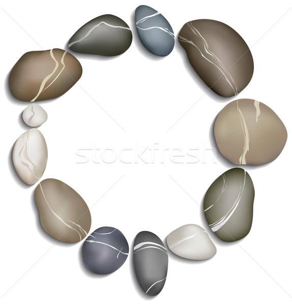 574x600 Circle Of Pebbles Vector Illustration Fenton