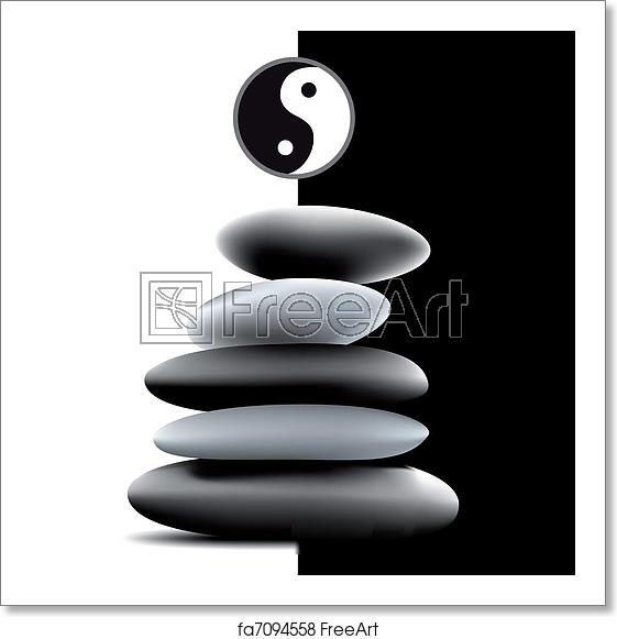561x581 Free Art Print Of Yin Yang Pebble Stacks Vector Stone Stacks