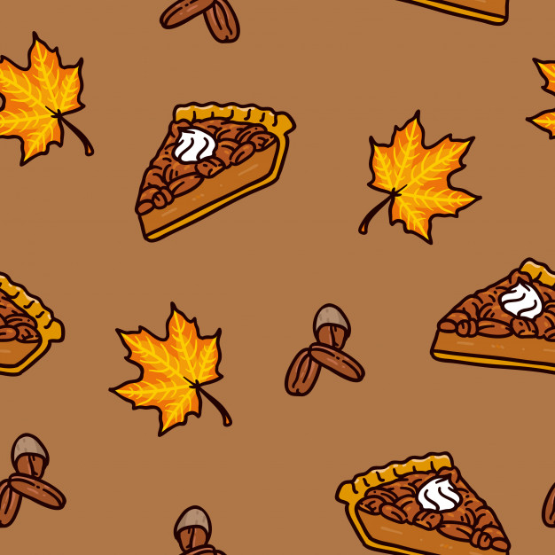 626x626 Pecan Pie And Maple Pattern Vector Premium Download