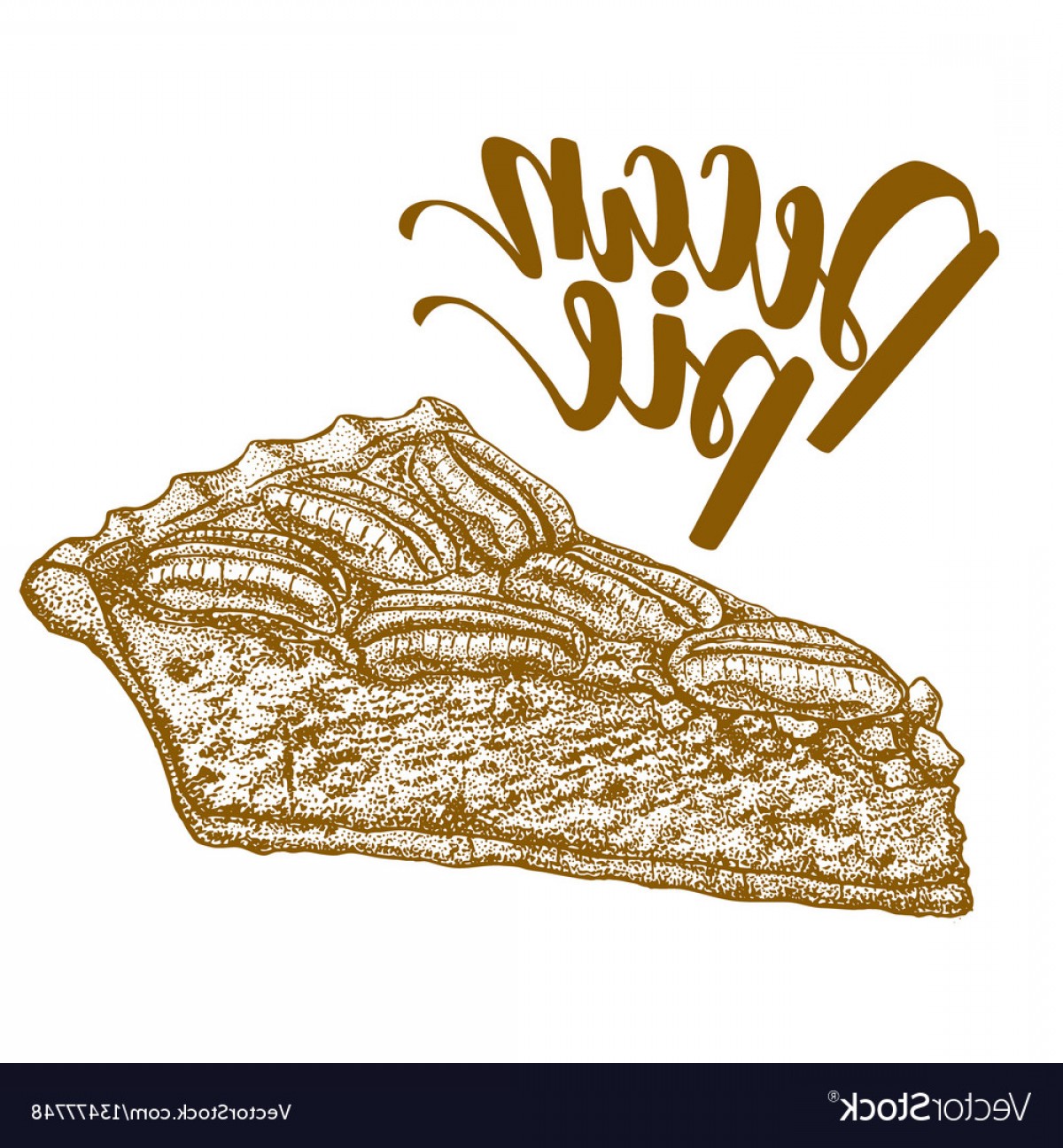 1200x1296 Hand Drawn Of Pecan Pie Vector Hoodamathrun