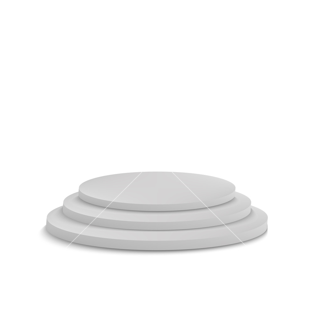 1000x1000 Podium Round Stage Realistic Vector Template Circle Empty