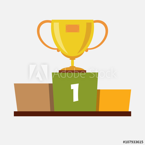 500x500 Cup On A Pedestal Vector Illustration