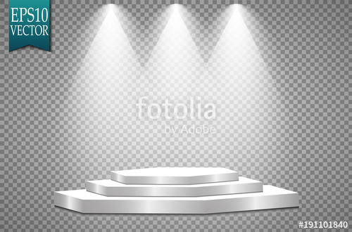500x330 Round Podium, Isolated On White Background Pedestal Vector