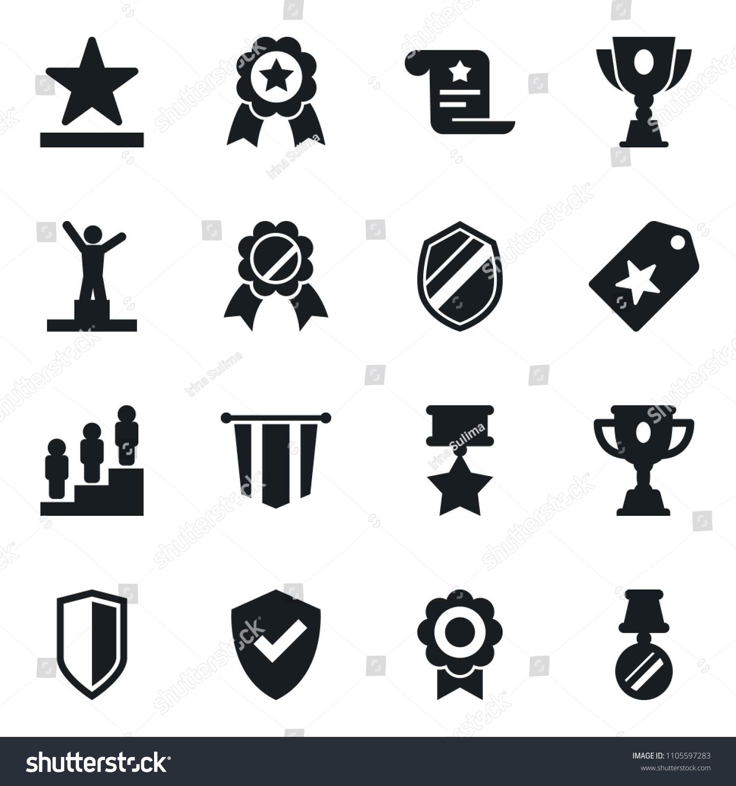 1500x1600 Set Of Simple Vector Isolated Icons Pedestal Vector, Pennant
