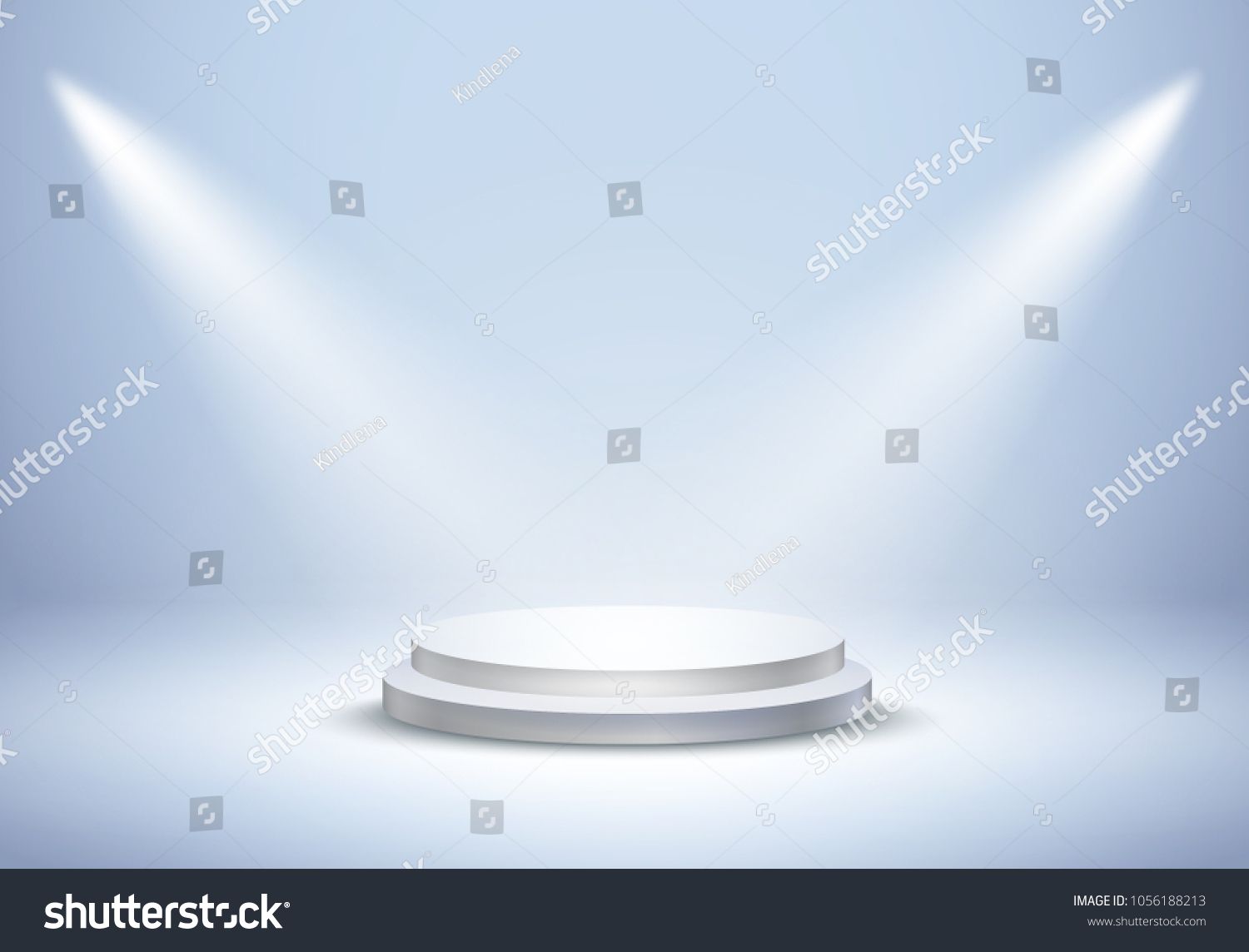 1500x1144 Stage Display Podium On Blue Studio Shoot Room Background
