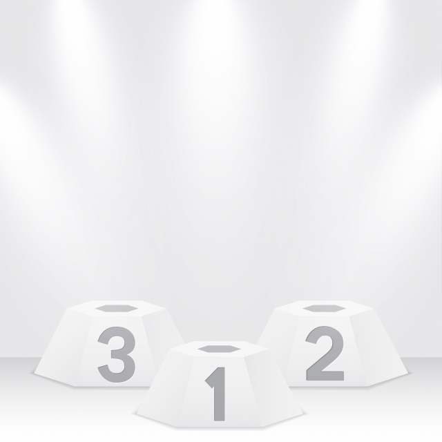 640x640 White Winners Podium With Spotlights Pedestal Vector Illustration