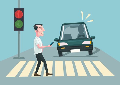 Pedestrian Vector Flat Cartoon Illustration Premium Clipart 491x350 Pedestrian Vector Flat Cartoon Illustration Premium Clipart