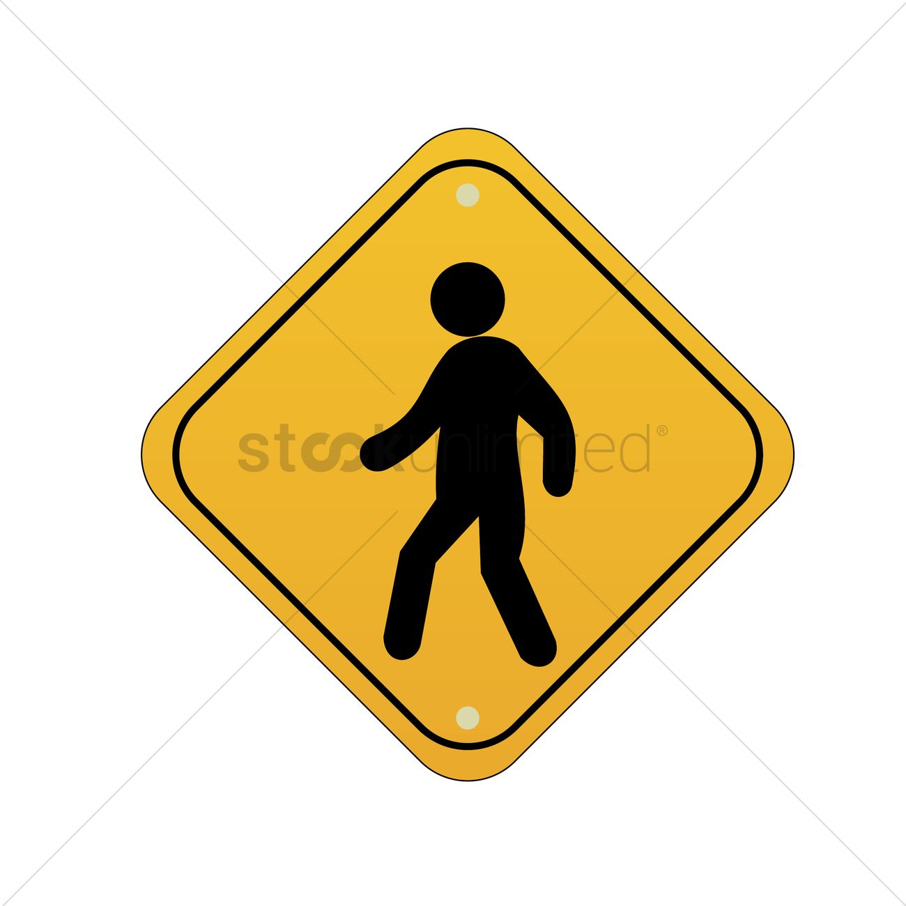 Pedestrian Crossing Road Sign Vector Image 1300x1300 Pedestrian Crossing Road Sign Vector Image