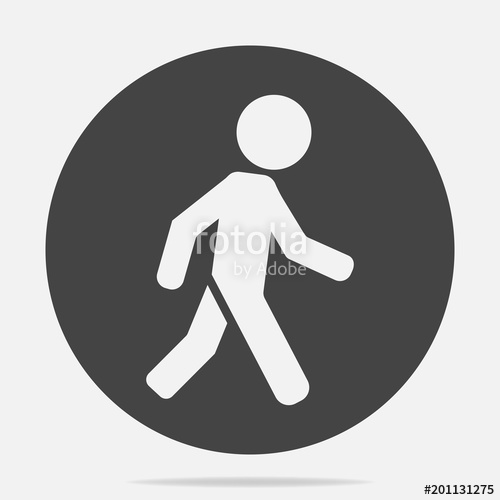 Vector Icon Of A Walking Pedestrian Illustration Of A Walking Man 500x500 Vector Icon Of A Walking Pedestrian Illustration Of A Walking Man