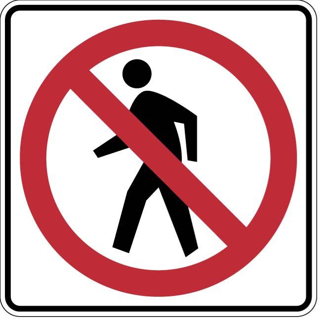 No Pedestrian Crossing 660x660 No Pedestrian Crossing
