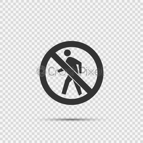 No Pedestrian Traffic Sign On Transparent Background,vector 500x500 No Pedestrian Traffic Sign On Transparent Background,vector