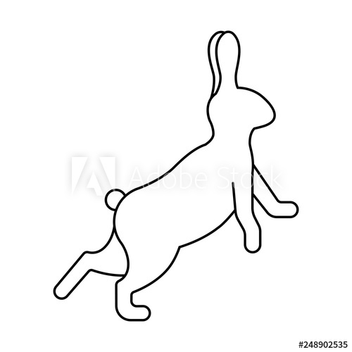 Rabbit Curious Peeps Leaning On Something In Outline Style Icon 500x500 Rabbit Curious Peeps Leaning On Something In Outline Style Icon